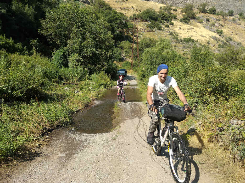 Cycling through Azat gorge