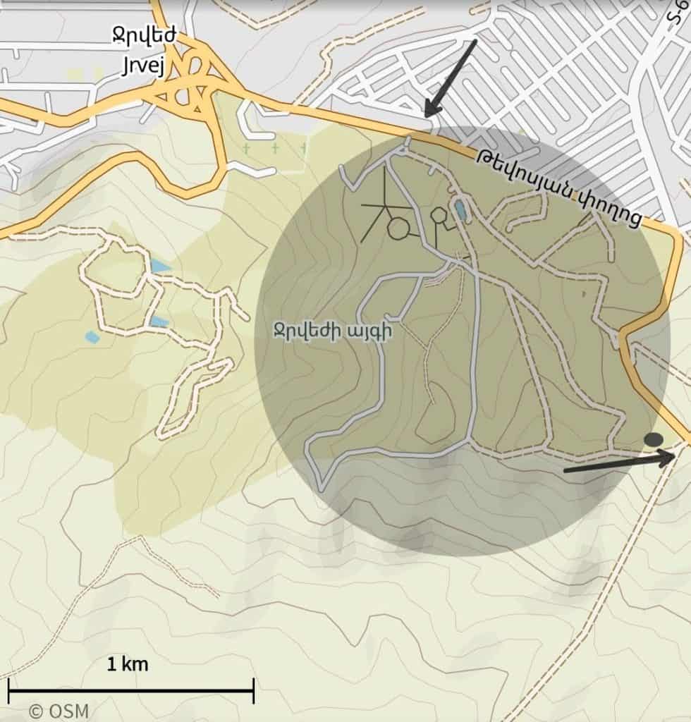 Map of the Jrvezh Forest Park